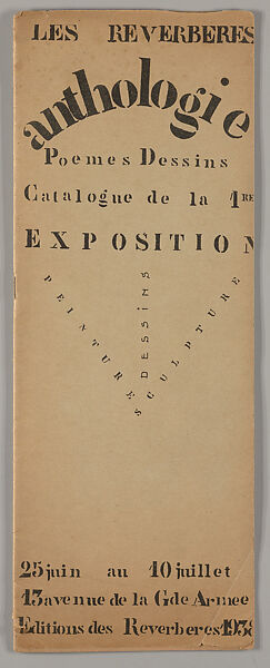 Les Reverberes anthologie : poemes dessins : catalogue de la 1re exposition : peinture, dessins, sculpture, Michel Tapié