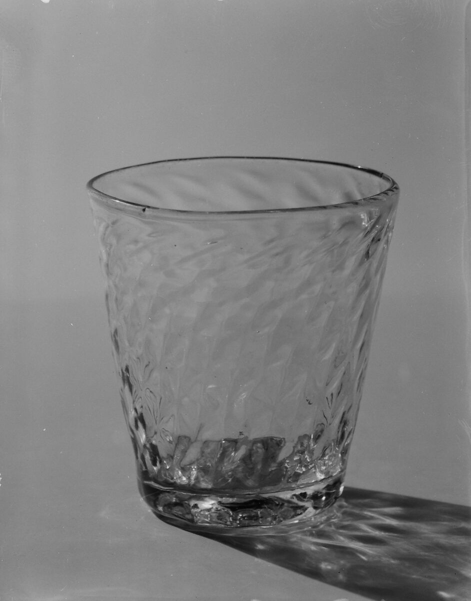 Tumbler, Blown pattern-molded lead glass, American 