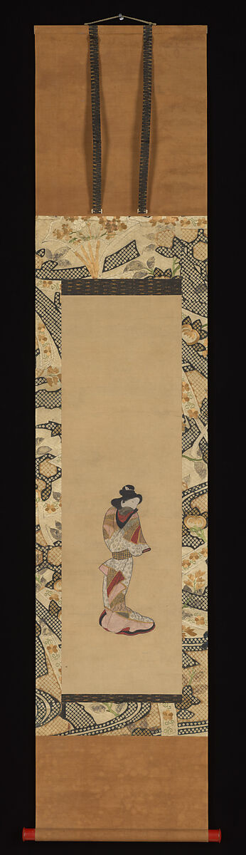 Beauty of the Kanbun Era, Unidentified artist, Hanging scroll; ink and color on paper, Japan