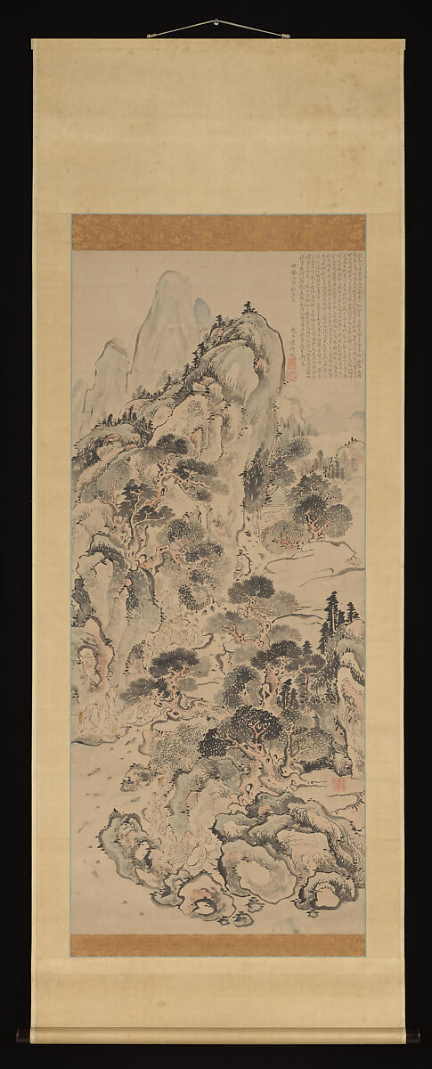 Orchid Pavilion Gathering, Ike no Taiga (Japanese, 1723–1776), Hanging scroll: ink and color on paper , Japan