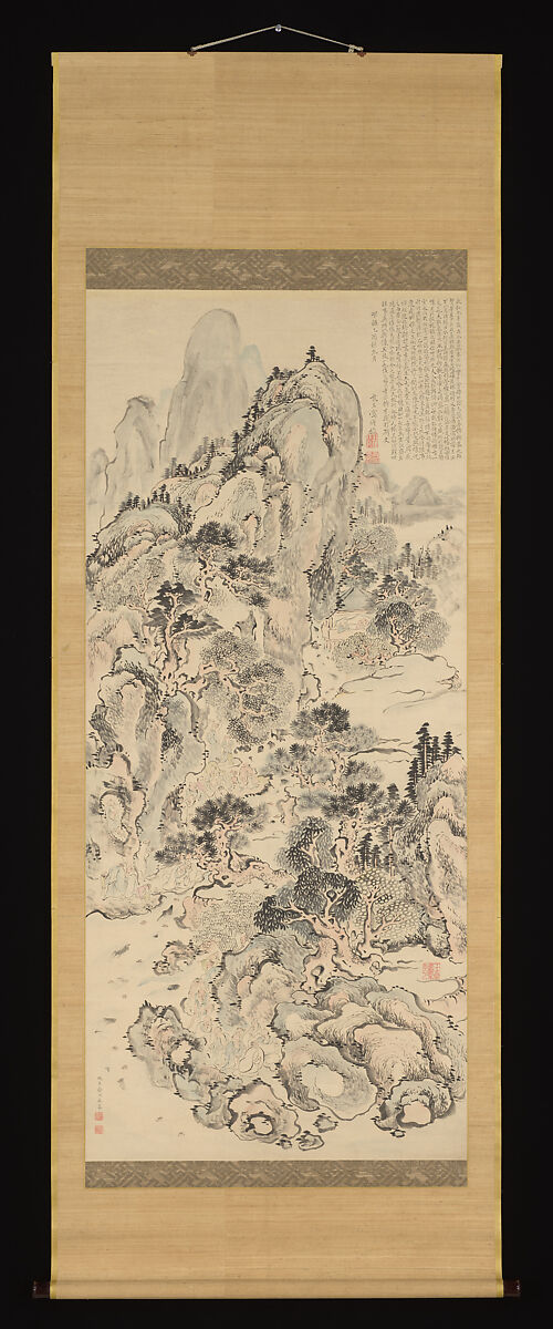 After Ike no Taiga's “Orchid Pavilion Gathering", Aoki Shukuya (Japanese, 1737–1802), Hanging scroll; ink and color on paper, Japan