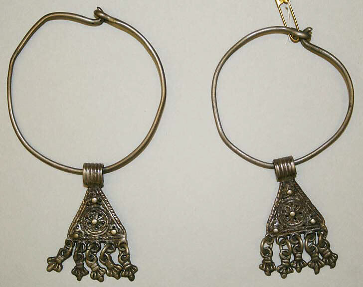 Earrings, silver, Spanish 