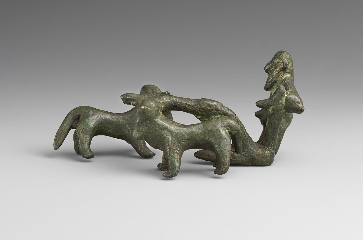 Bronze statuette of a plowing scene, Bronze, East Greek