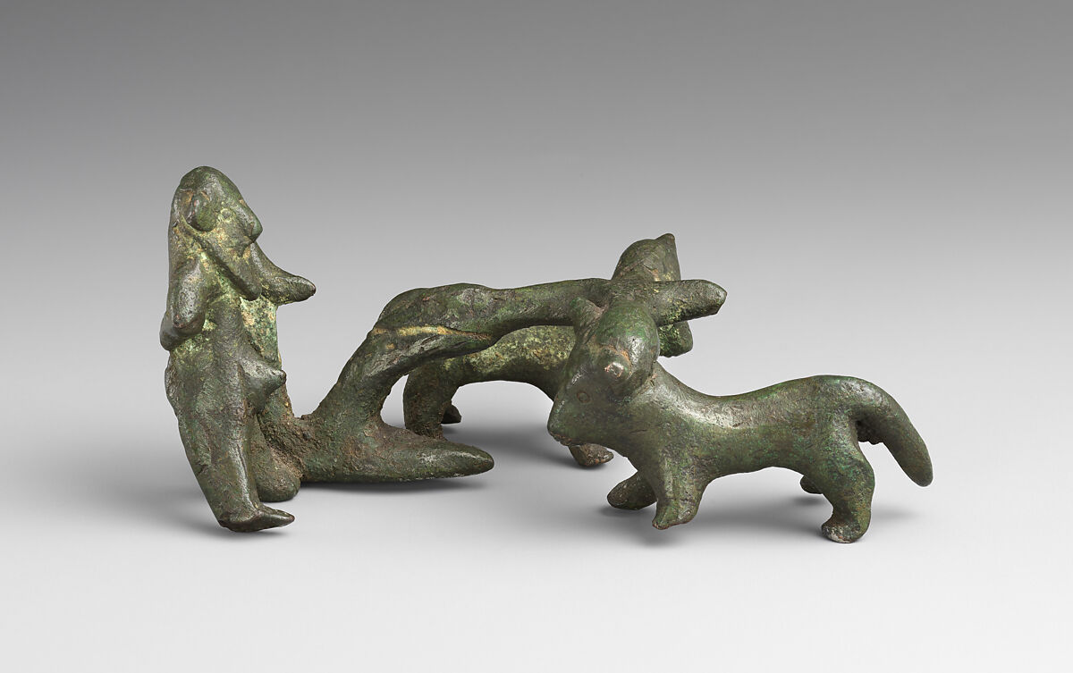 Bronze statuette of a plowing scene, Bronze, East Greek