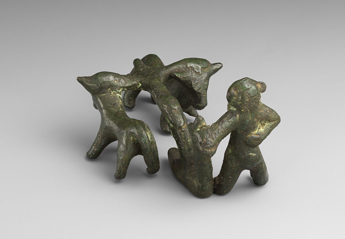 Bronze statuette of a plowing scene, Bronze, East Greek