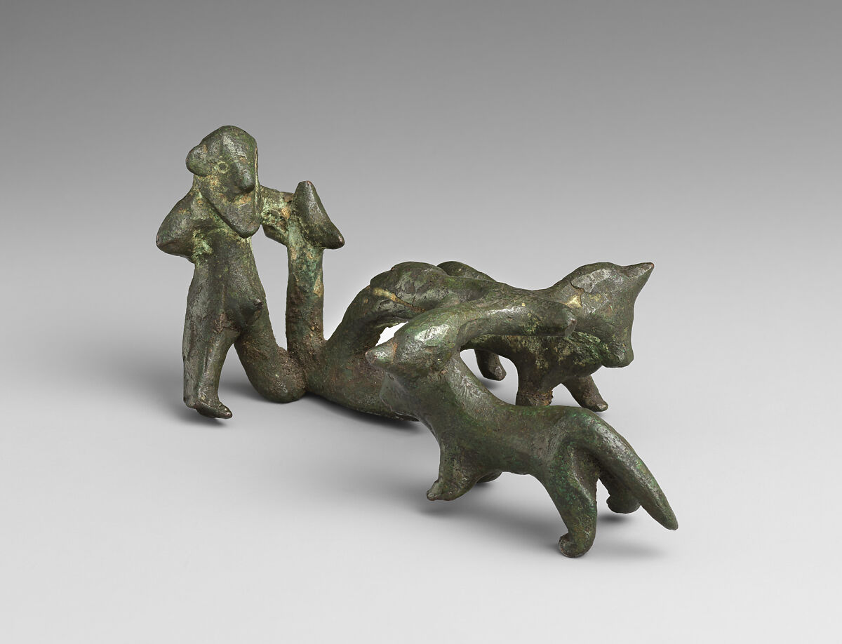 Statuette of a ploughing scene, Bronze, East Greek 