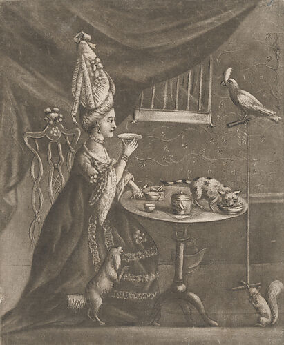 Woman drinking tea