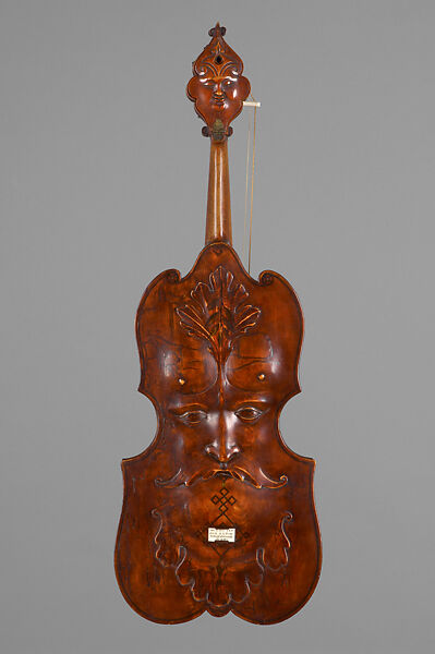 Lira da braccio, Giovanni d'Andrea, Varnished softwood and maple, ivory, ebony, bone, parchment, brass, gut strings, Italian