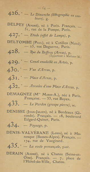 Catalogue des ouvrages de peinture, sculpture, dessin, gravure, architecture et art décoratif exposés au Grand Palais des Champs-Élysées, Société du Salon d'Automne