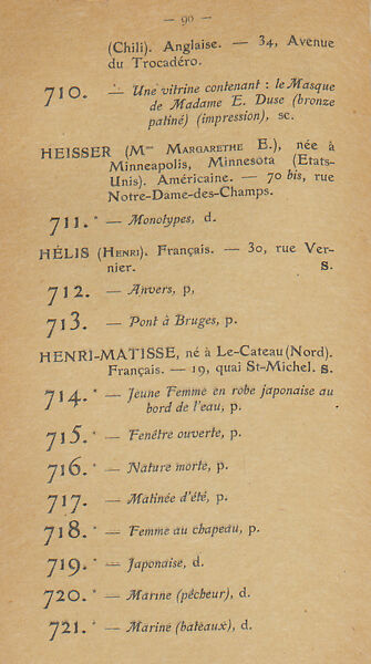 Catalogue des ouvrages de peinture, sculpture, dessin, gravure, architecture et art décoratif exposés au Grand Palais des Champs-Élysées, Société du Salon d'Automne