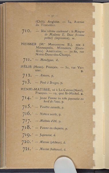 Catalogue des ouvrages de peinture, sculpture, dessin, gravure, architecture et art décoratif exposés au Grand Palais des Champs-Élysées, Société du Salon d'Automne