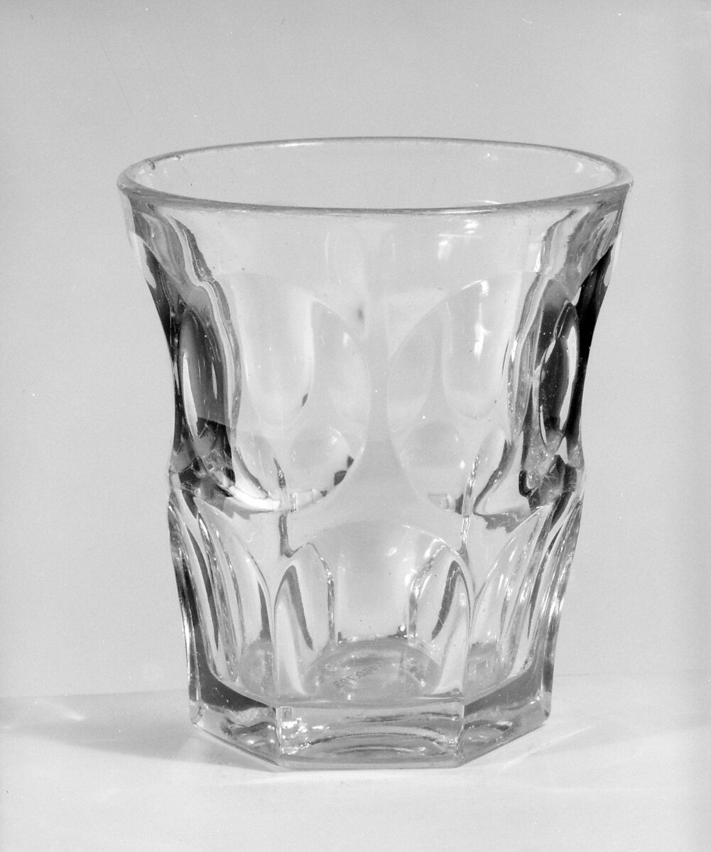 Tumbler, Pressed glass, American 