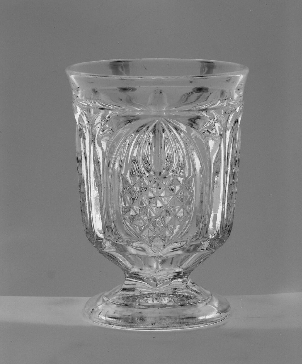 Tumbler, Pressed glass, American 