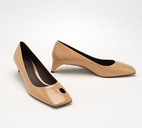 Ensemble, Tory Burch (American, founded 2004), (a, b) nylon, elastane, (c, d) leather, (e, f) brass, resin, (g–i) resin, brass, American