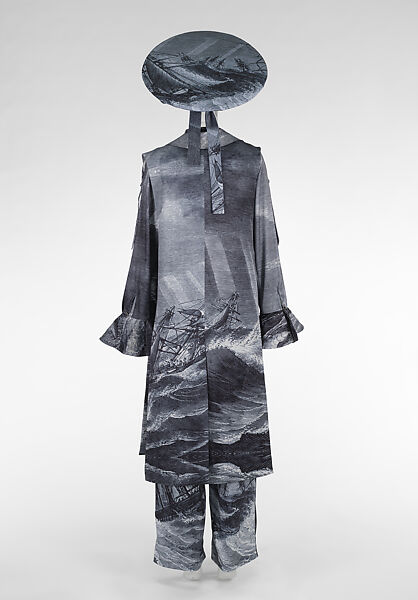 “Shipwreck”, Thebe Magugu (South African, born 1993), (a) polyester, metal, (b) polyester, metal, (c) polyester, (d) polyester, (e) polyester, metal, South African