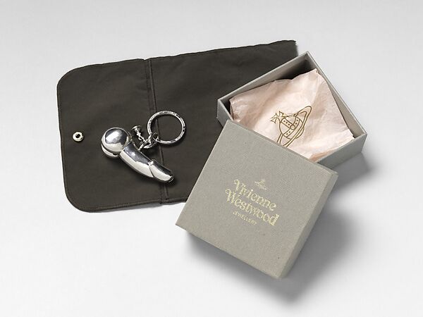 Vivienne Westwood Penis Whistle Keyring with Orb Charm, Vivienne Westwood  British, Brass/Rhodium