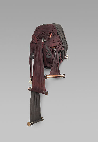 Sermon, Terry Adkins  American, Manipulated steel, drum, ribbons, buttons
