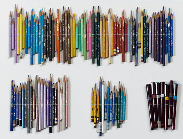 Selection of pencils and pens from Paul Rudolph’s architectural office, Plastic, metal, wood