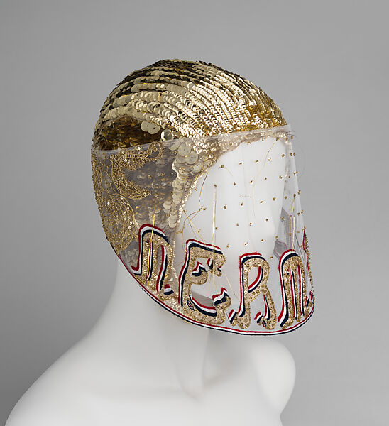 "Mermaid', Thom Browne (American, born 1965), (a) polyamide, silk, lurex, (b) polyamide, silk, lurex, (c) polyamide, silk, lurex, (d, e) leather, rubber, American