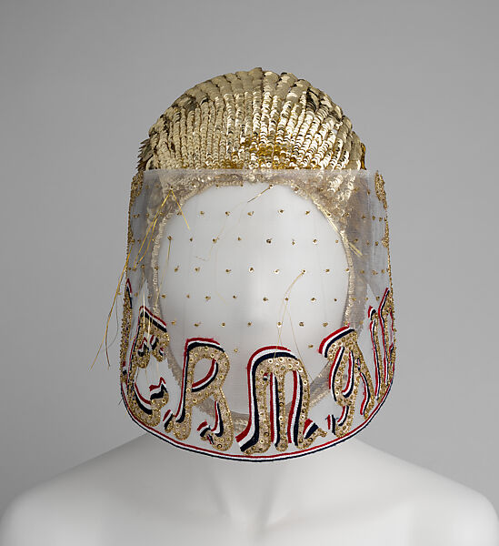 "Mermaid', Thom Browne (American, born 1965), (a) polyamide, silk, lurex, (b) polyamide, silk, lurex, (c) polyamide, silk, lurex, (d, e) leather, rubber, American