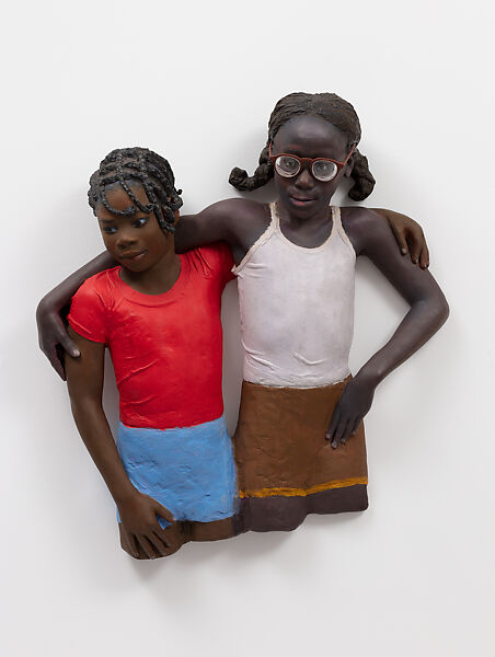 Janelle and Audrey, John Ahearn (American, born Binghamton, New York, 1951), Acrylic on plaster, plastic, glasses 