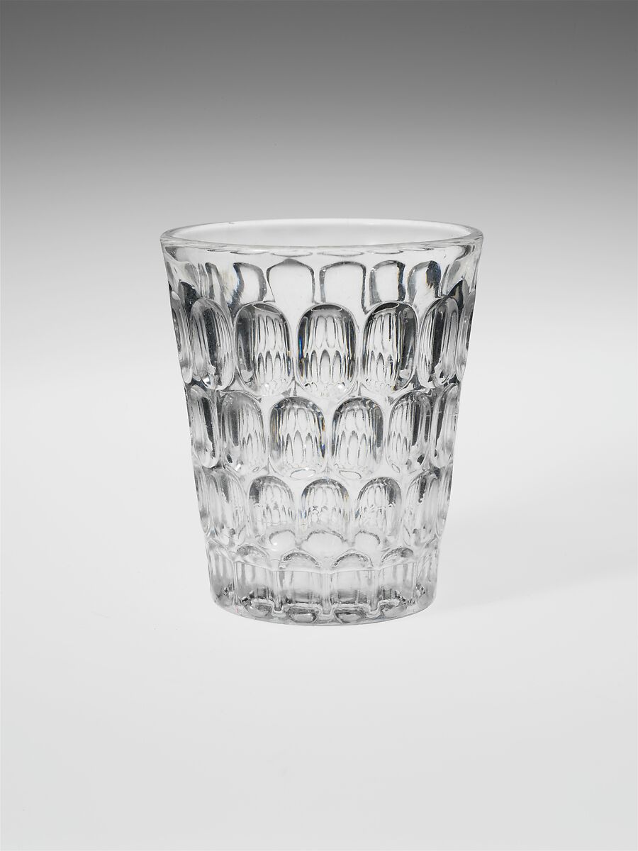 Tumbler, Bakewell, Pears and Company (1836–1882), Pressed glass, American 