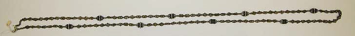 Necklace, metal, enamel, pearls, Austrian 