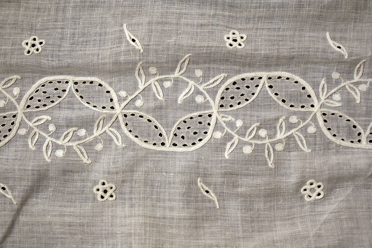 Robe à l'anglaise, cotton, flax, British