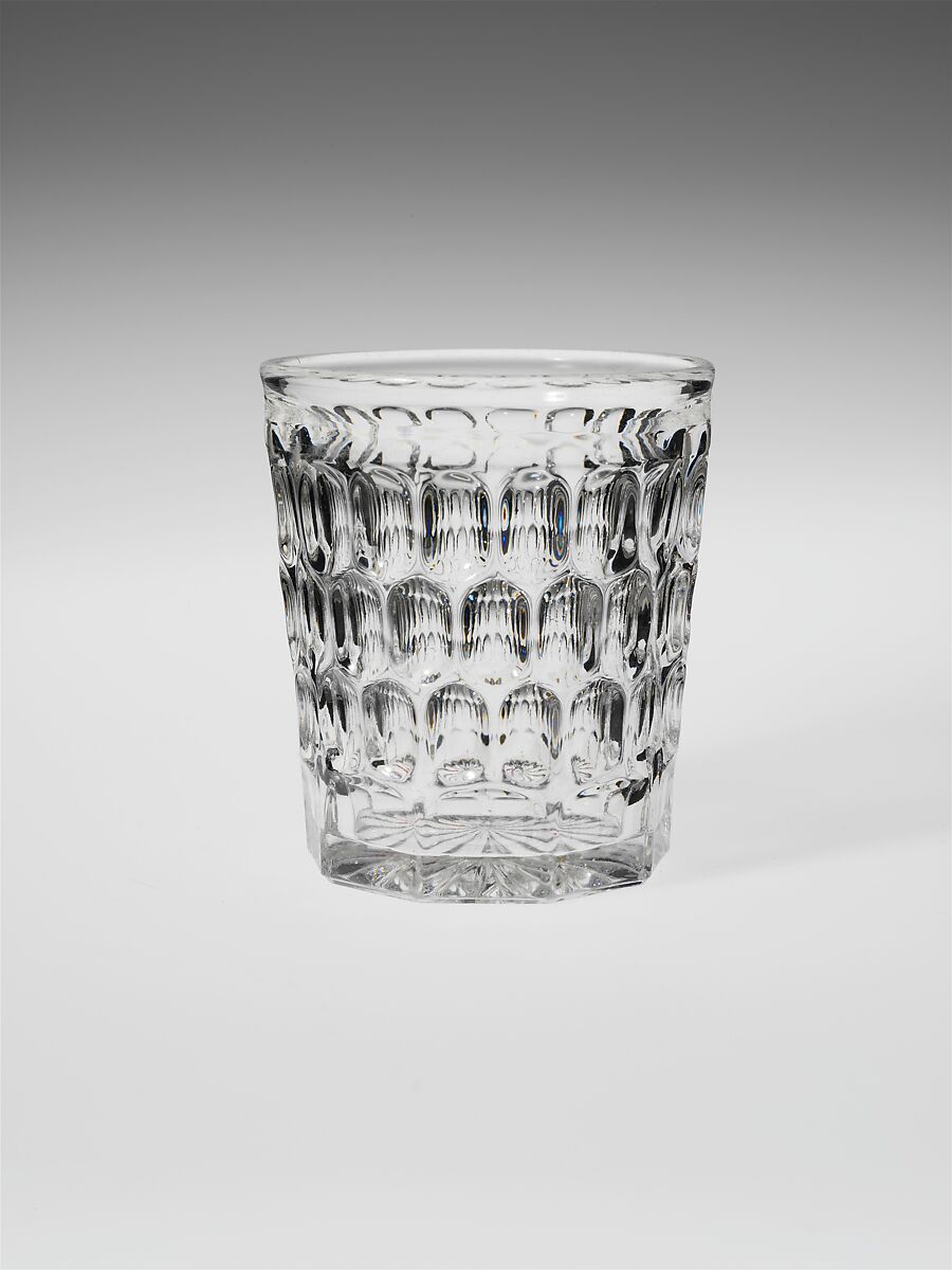 Tumbler, Bakewell, Pears and Company (1836–1882), Pressed glass, American 