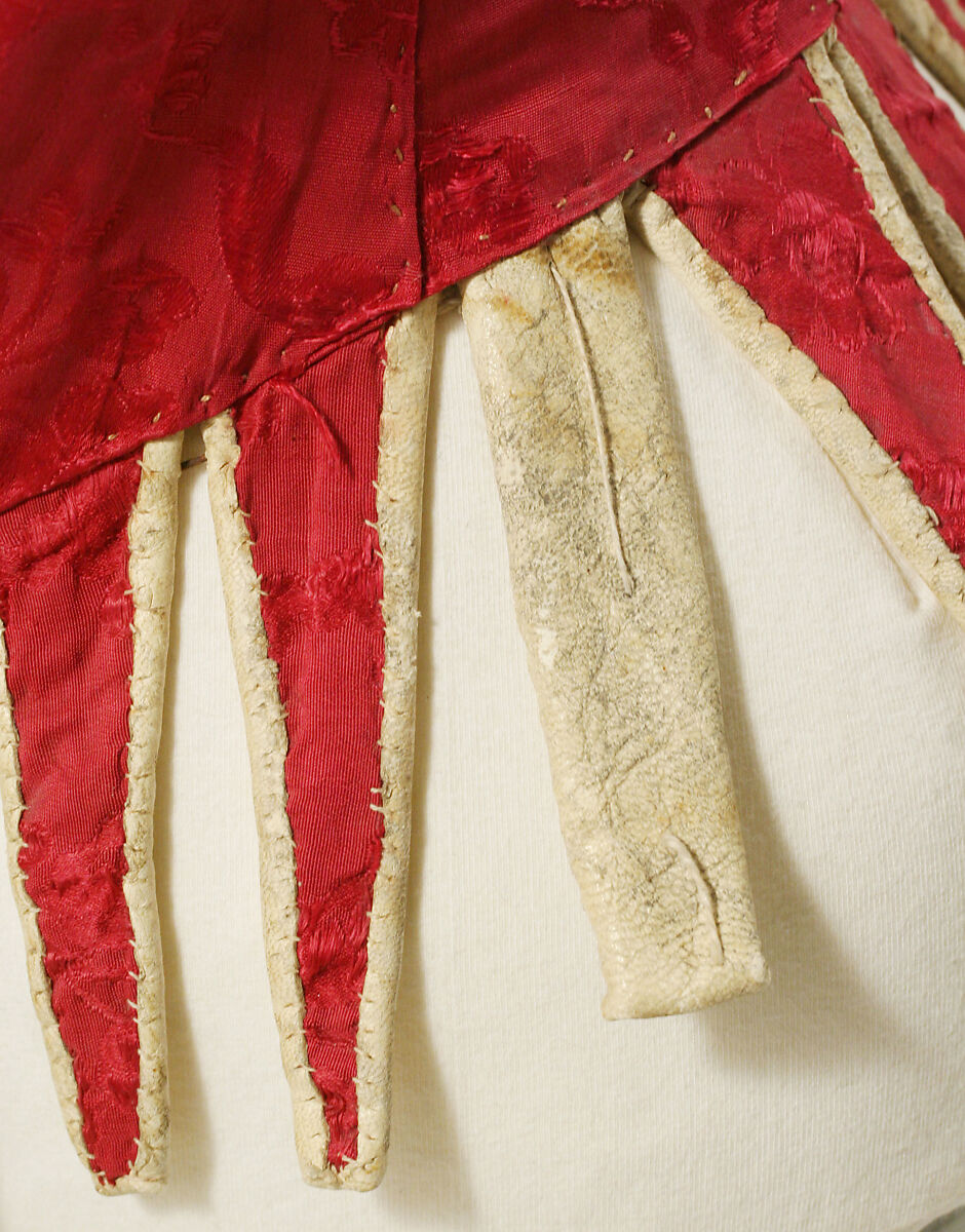 Bodice, silk, leather, iron, baleen, linen, European