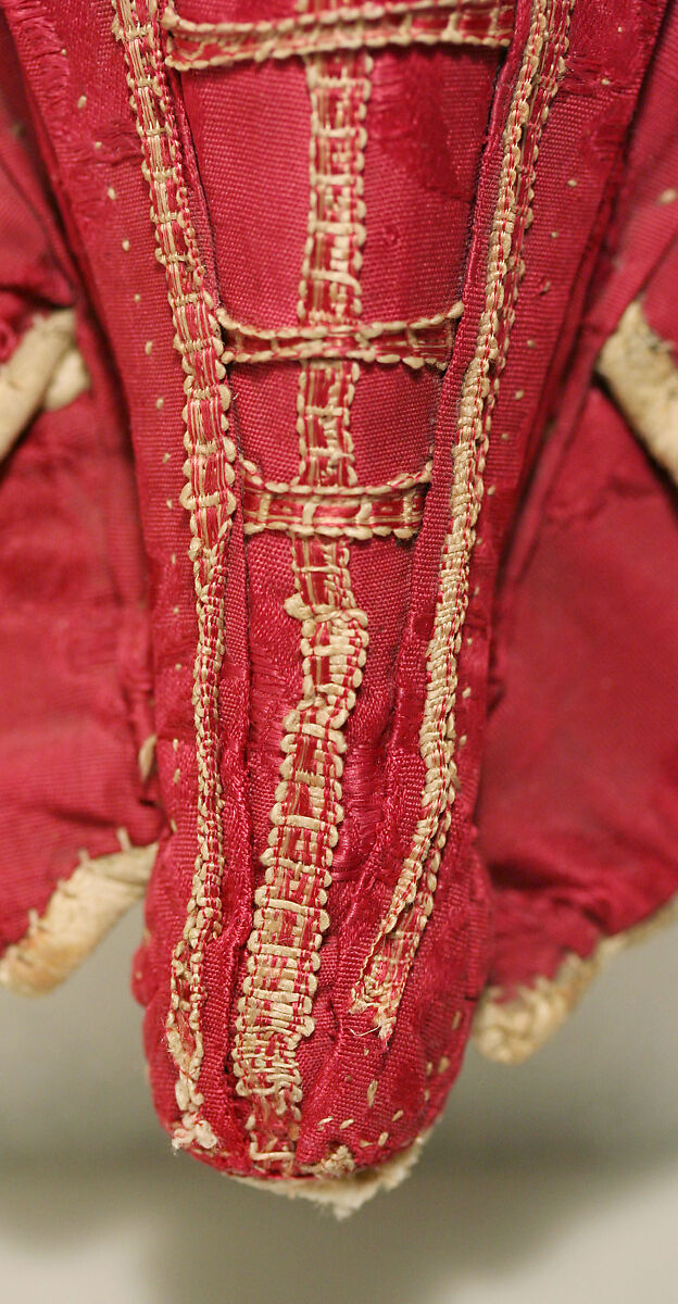 Bodice, silk, leather, iron, baleen, linen, European