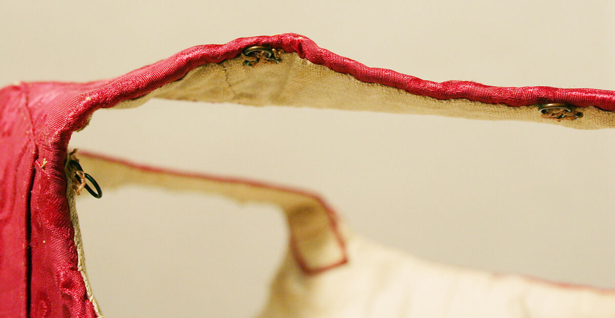 Bodice, silk, leather, iron, baleen, linen, European