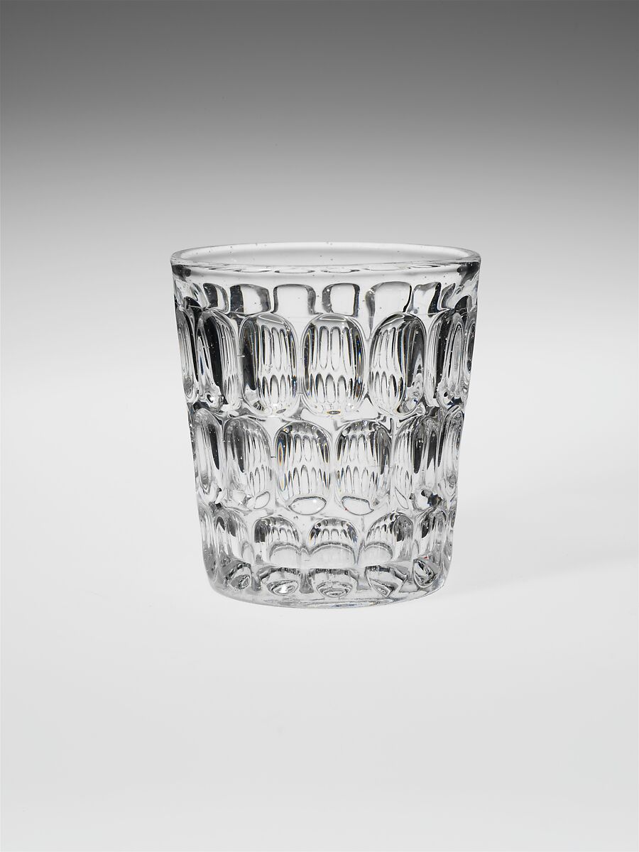 Tumbler, Bakewell, Pears and Company (1836–1882), Pressed glass, American 