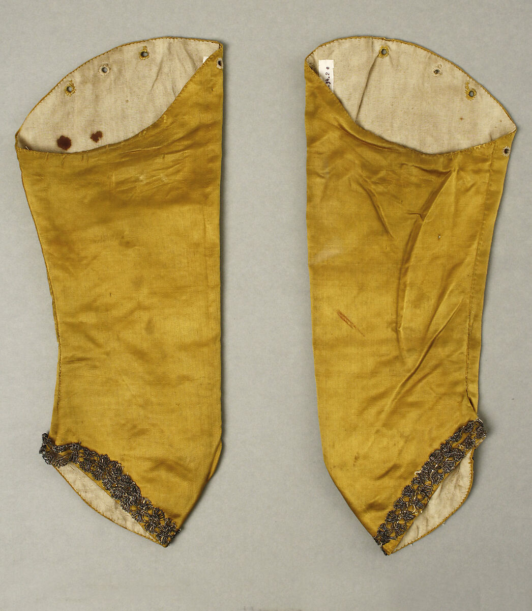 Corset, silk, metallic thread, French