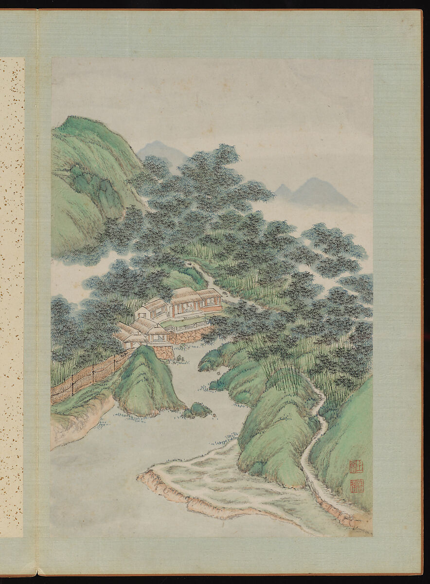 Landscapes, Shangrui (Chinese, born 1634–?), Album of eight leaves; ink and color on paper, China
