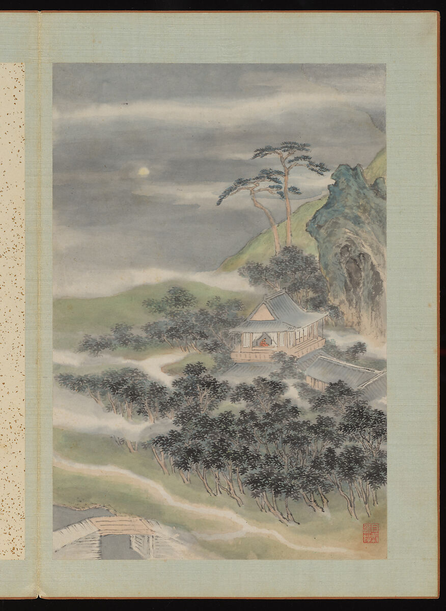 Landscapes, Shangrui (Chinese, born 1634–?), Album of eight leaves; ink and color on paper, China