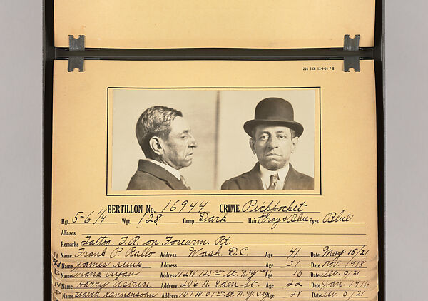 [Mugshots of Suspected Pickpockets, from American Police Files], Unknown, Gelatin silver prints