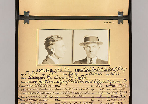 [Mugshots of Suspected Pickpockets, from American Police Files], Unknown, Gelatin silver prints