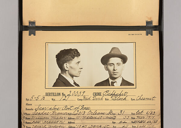 [Mugshots of Suspected Pickpockets, from American Police Files], Unknown, Gelatin silver prints