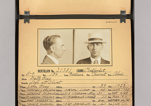 [Mugshots of Suspected Pickpockets, from American Police Files], Unknown, Gelatin silver prints