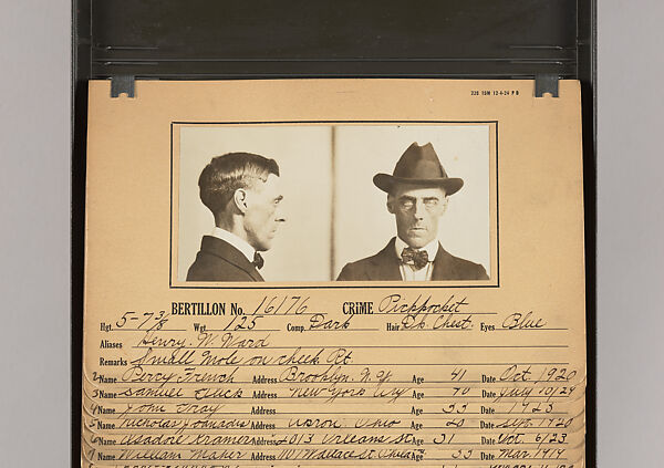 [Mugshots of Suspected Pickpockets, from American Police Files], Unknown, Gelatin silver prints
