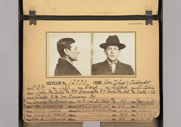 [Mugshots of Suspected Pickpockets, from American Police Files], Unknown, Gelatin silver prints