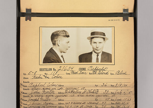 [Mugshots of Suspected Pickpockets, from American Police Files], Unknown, Gelatin silver prints