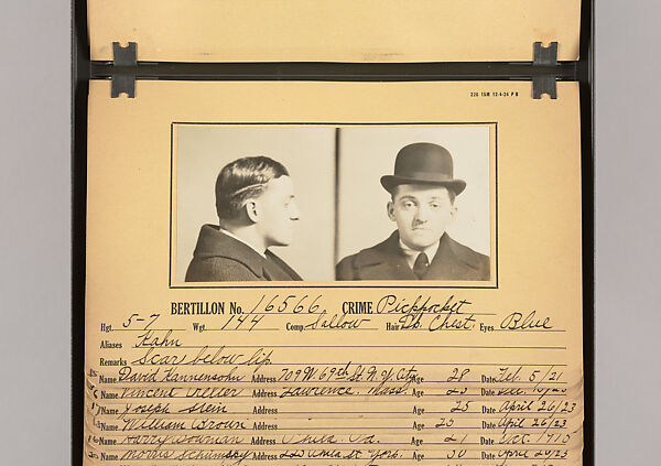 [Mugshots of Suspected Pickpockets, from American Police Files], Unknown, Gelatin silver prints