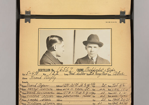 [Mugshots of Suspected Pickpockets, from American Police Files], Unknown, Gelatin silver prints