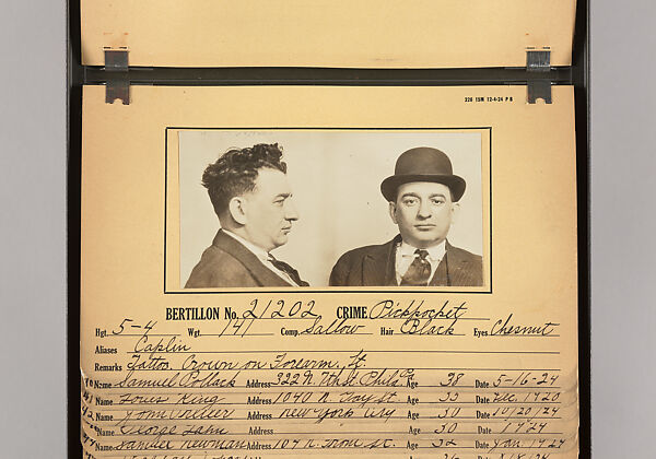 [Mugshots of Suspected Pickpockets, from American Police Files], Unknown, Gelatin silver prints