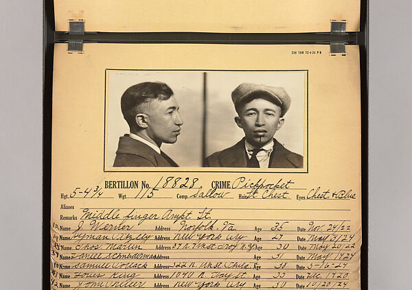 [Mugshots of Suspected Pickpockets, from American Police Files], Unknown, Gelatin silver prints