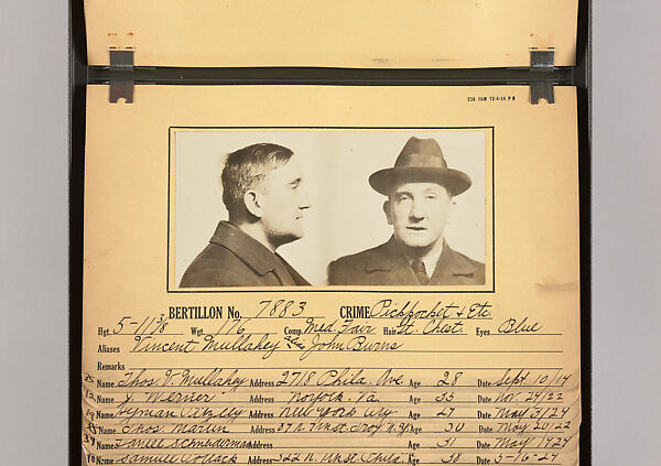 [Mugshots of Suspected Pickpockets, from American Police Files], Unknown, Gelatin silver prints