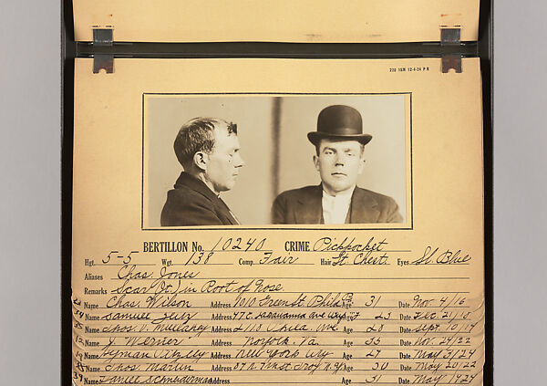 [Mugshots of Suspected Pickpockets, from American Police Files], Unknown, Gelatin silver prints