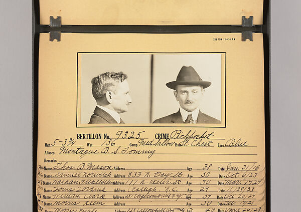 [Mugshots of Suspected Pickpockets, from American Police Files], Unknown, Gelatin silver prints